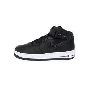 Nike Stussy Air Force 1 Mid Black Sneaker Men’s 10.5 DJ7840-001 Brand New DS
